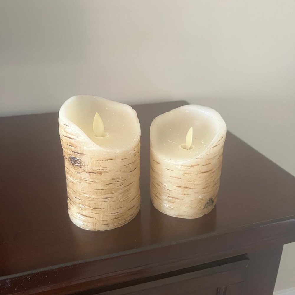 Rustic Birch LED Flameless Candles